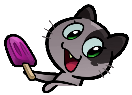 Happy Ice Cream Sticker by Créu Cat