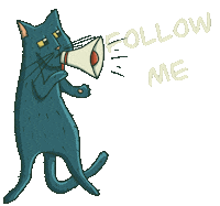 Follow Me Cat Sticker