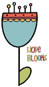kfirstbrook doodle hand lettered kfirstbrook hope blooms Sticker
