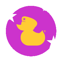 stars duck Sticker