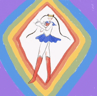 chiaisgood rainbow loveandpeace sailormoonattack 月光仙子 GIF