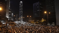 Hong Kong Protesters Flood Downtown Streets