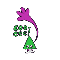 vickymadethis hello hi waving geometric Sticker