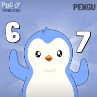 6 7 Penguin GIF by Pudgy Penguins