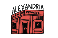 Alexandria Sticker by Pacers Running