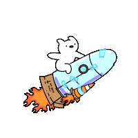 Space Flying Sticker by Danny Casale