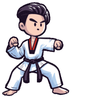 Martial Arts Punching Sticker by Taekwondo Camaleones