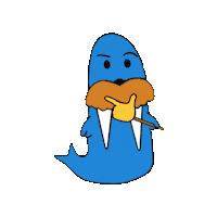 Morsecomics hmm walrus Morse morsecomic Sticker