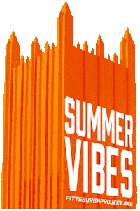 summer orange Sticker by The Pittsburgh Project