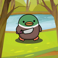 digitalducks stabby quacks digital ducks duck with knife GIF
