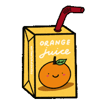 Orange Juice Illustration Sticker