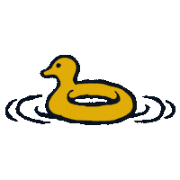 Plage Canard Sticker by Aremiti