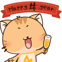 AlphaESS cat cheers kitty newyear Sticker
