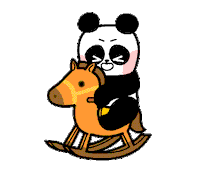 Merry-Go-Round Panda Sticker by Shiny bear