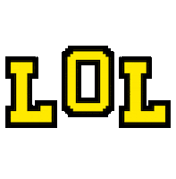 joyfuljuly pixel lol black yellow Sticker