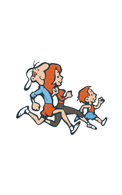 Family Running Sticker by xbionicsphere