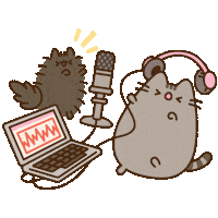 Podcast Sticker by Pusheen