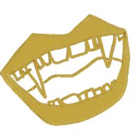 faceitdebbieharry vampire punk mouth fierce Sticker