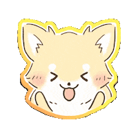 Nozomiru happy dog smile 犬 Sticker