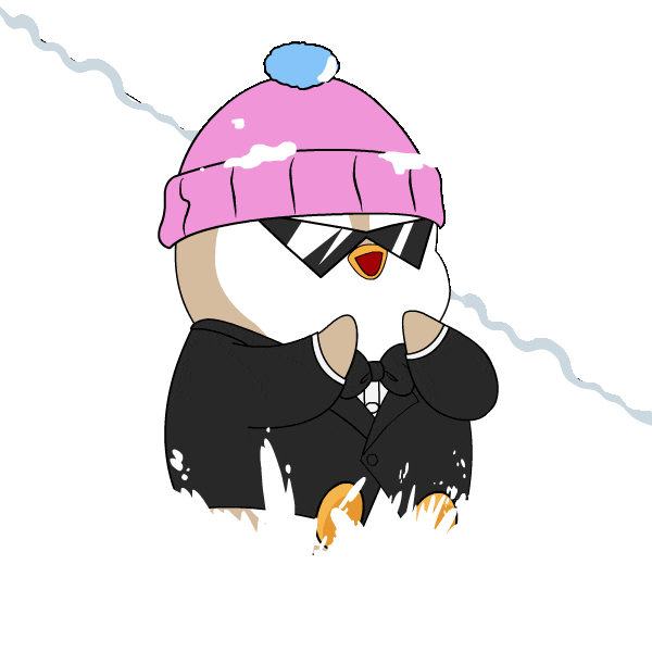Snow Sliding Sticker by Pudgy Penguins
