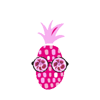 Pink Pineapple Sticker by Pink Kisses