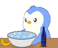 Good Morning Water Sticker by Pudgy Penguins