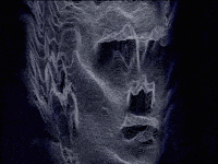 robertomalanoart sad glitch dark portrait GIF