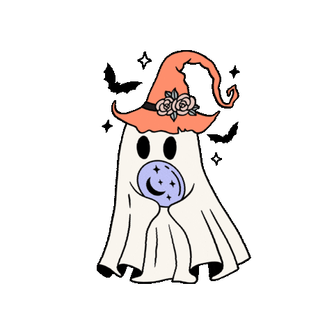 Cute Ghost Sticker by ZauberMerch