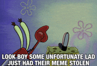 Pointing Up Mr Krabs GIF