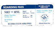 kujiraclub travel hawaii 旅行 boarding pass Sticker