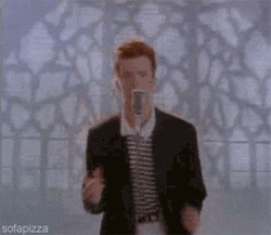 rick astley never gonna give a fuck GIF