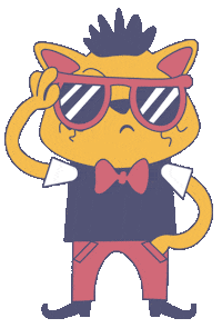 Cool Cat Flirting Sticker by Clever Code Lab