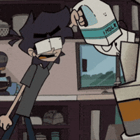 iconic_cone hit milk dan knock out GIF