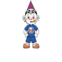 New York Islanders White Monkey Sticker by Zhot