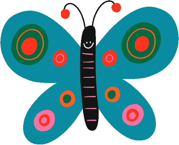 manjitthapp giphyupload happy smile butterfly Sticker