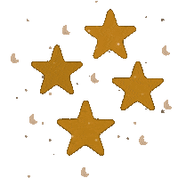 Happy Moon And Stars Sticker