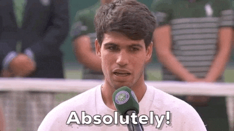 Carlos Alcaraz GIF by Wimbledon