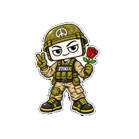 Flower Power Peace Sticker by ZTIKIX