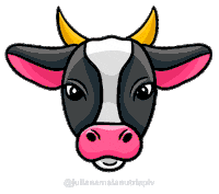 Cow Vaca Sticker by Juliana Maia Nutri APLV