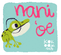 Frog Hawaii Sticker by KOKOAK Eider Eibar