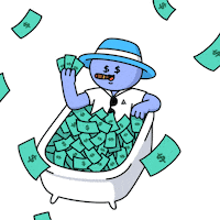 Make It Rain Money Sticker by Kudai