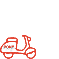 PonyBurgerBergamo delivery moto scooter vespa Sticker