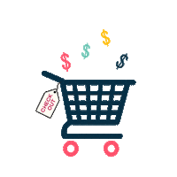 cottoninkofficial cart check out cottonink cotton ink Sticker