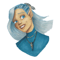 carolgaiaart happy dnd dungeons and dragons nerea Sticker