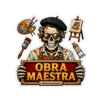 Skull Pintura Sticker