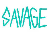 Savage Printmeggin Sticker by megan lockhart