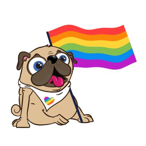 Gay Pride Sticker by mypugandco