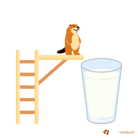 Milk Swimming Sticker by WorkBeaver