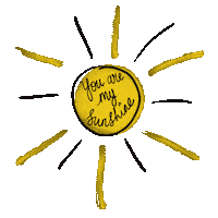 You Are My Sunshine Sun Sticker