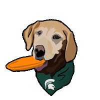 Msu Zeke The Wonder Dog Sticker by Michigan State University
